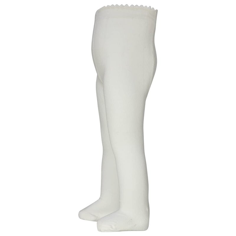 BEAR MUM Baby Girls' Seamless Organic Cotton Tights White 0-6Month - Image 5