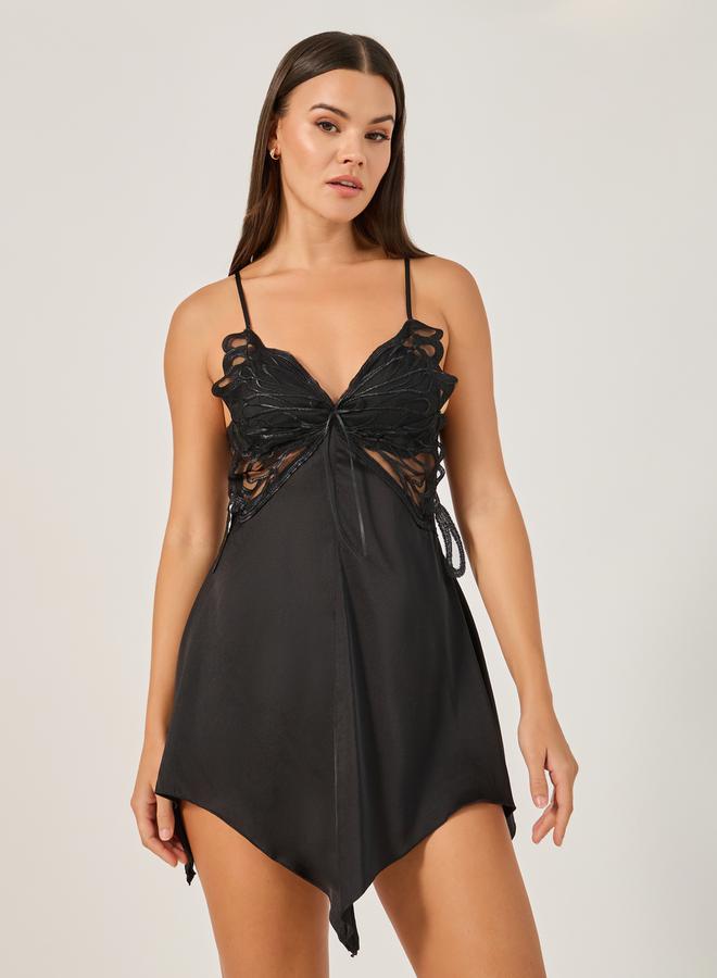 ستايلي بابيدول بتفاصيل فراشة وحافة منديل - Image 1