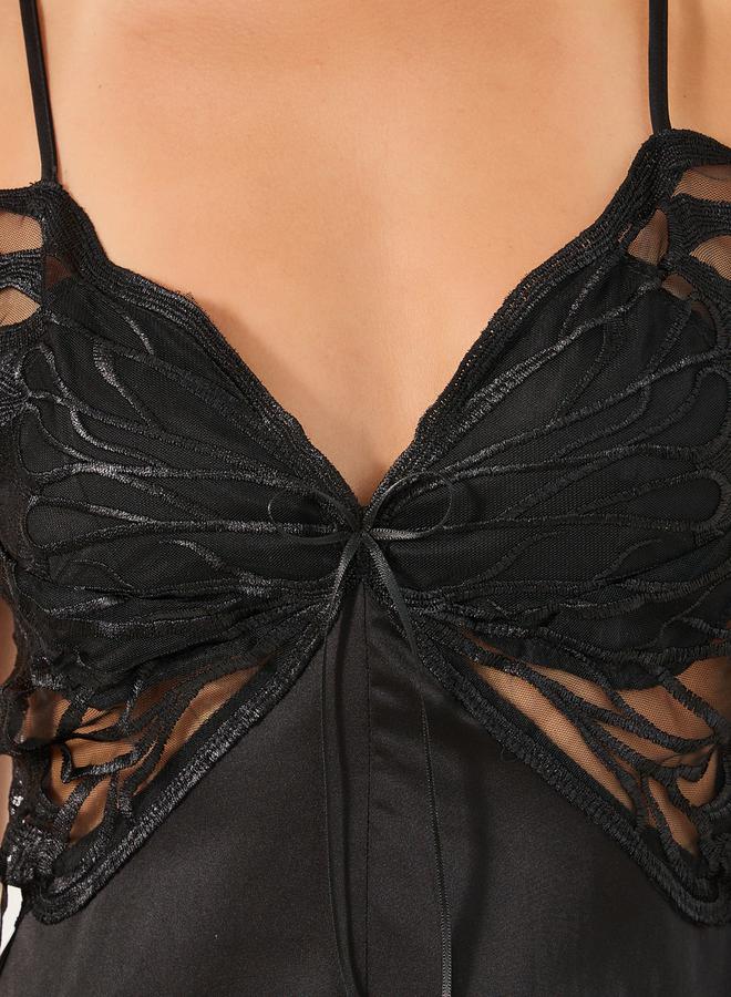 ستايلي بابيدول بتفاصيل فراشة وحافة منديل - Image 2