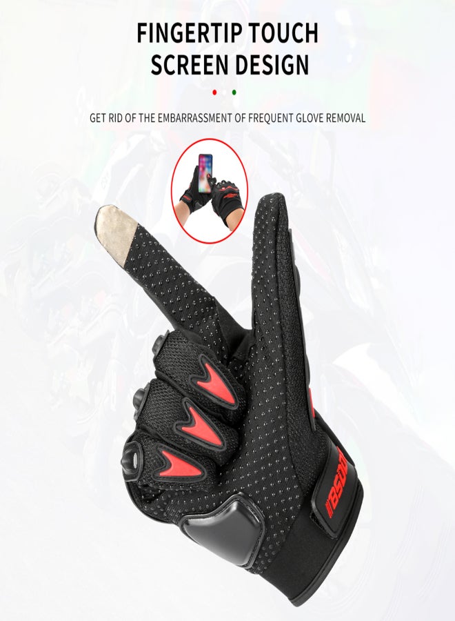 BSDDP Motorcycle Riding Gloves Rider Anti-slip Anti-drop Breathable Outdoor Full Finger Touch Screen Gloves - Image 5