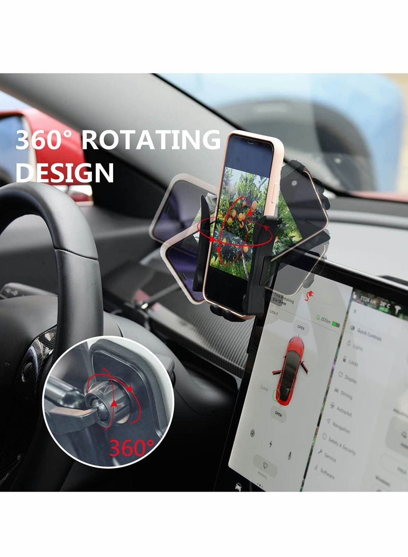 Y&D Phone Holder for Tesla Model Y 3 Compatible with 5.5-7.0 Inch Smartphones - Image 5