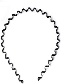 DAYONG DAYONG Metal Hair Band-Unisex Black Simple Elastic Non Slip Men Women's Headband Hair Clips (Style 3) 