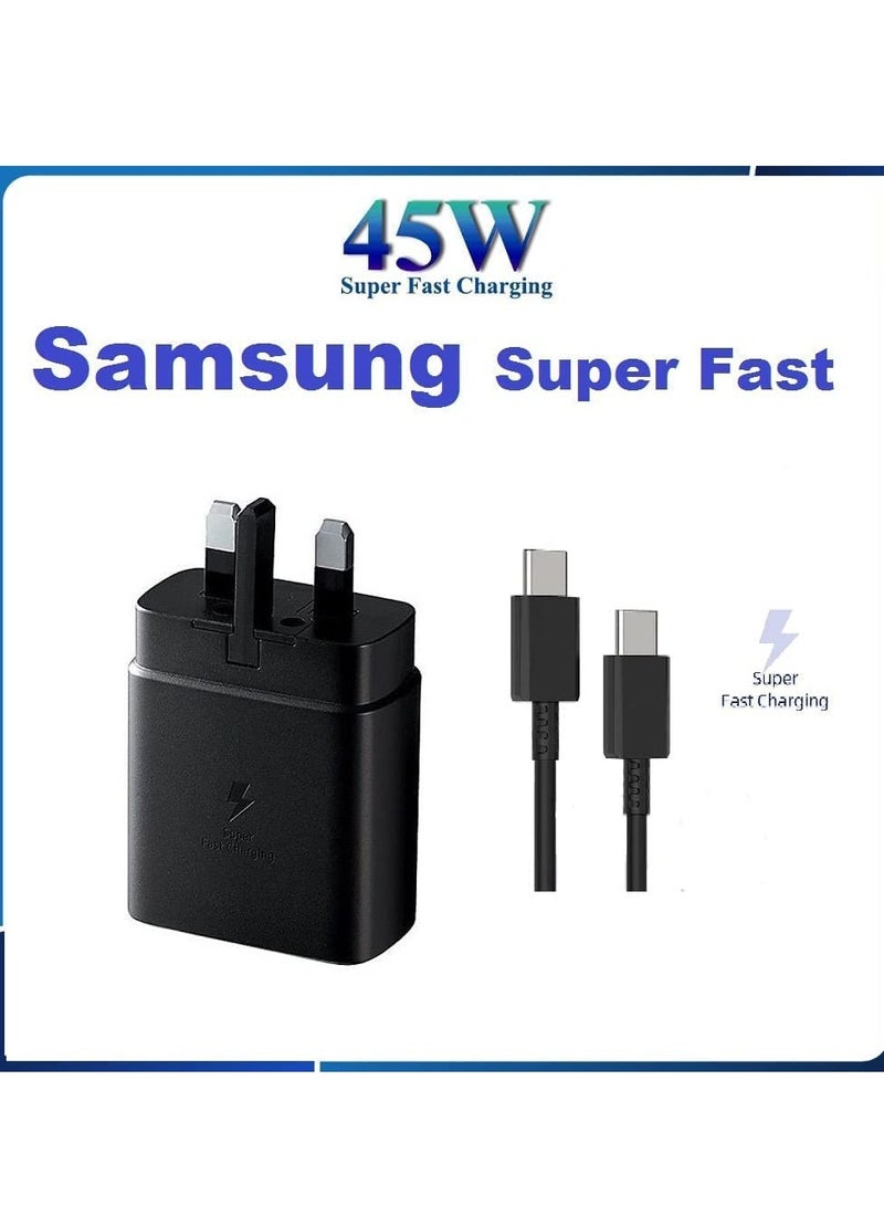 general 45W USB C Charger,Super Fast Charger for Samsung Galaxy S24 Ultra/S23+/S23/S22 Ultra/S21/S20/S20 Ultra/Note 20/Z Fold 6/Flip6/Tab S10+/S10 Ultra/S9+/S8/S7 /, PPS Charger 3.0 USB C Plug with 1.2M Typ - Image 1