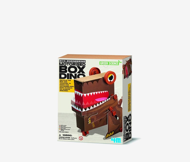 4m Eco,Engineering Motorised Box Dino, Brown - Image 1