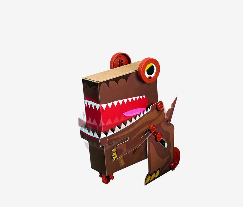 4m Eco,Engineering Motorised Box Dino, Brown - Image 3