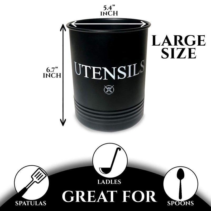 Steelware Central حامل أدوات المطبخ المركزي الكبير من ستيل وير (أسود) - Image 3