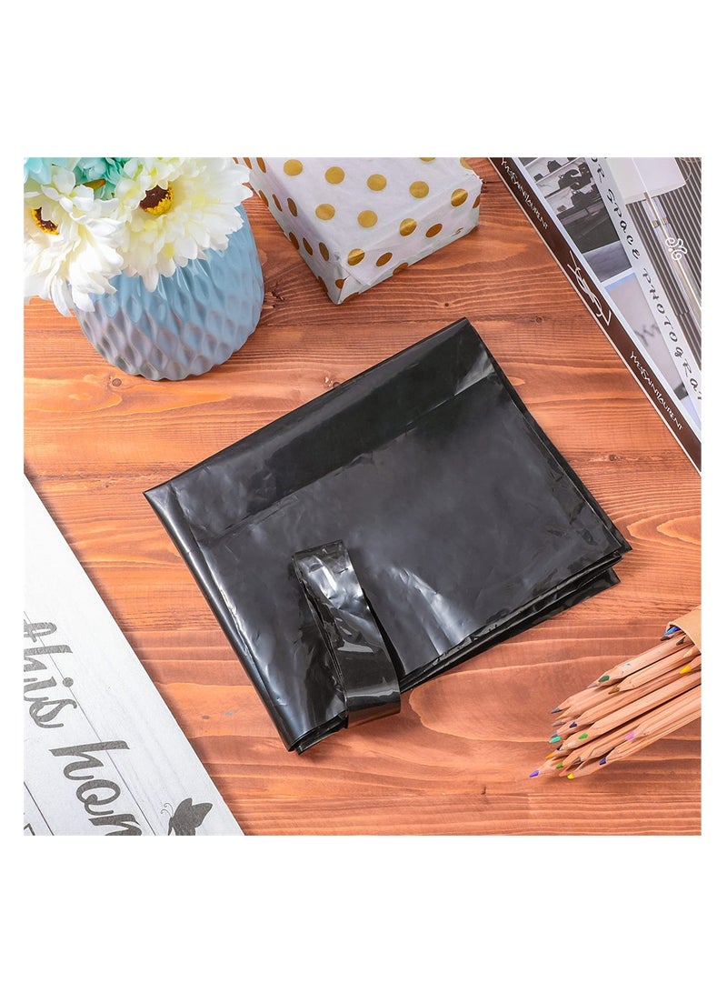 SYOSI Black Plastic Boutique Bags, Large Shopping Bags with Handles, Thick for Retail Clothing and Grocery Store - Image 5