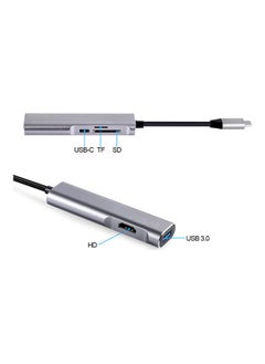 NIBEMINENT 5-In-1 Multifunctional USB Hub Grey  - Image 2