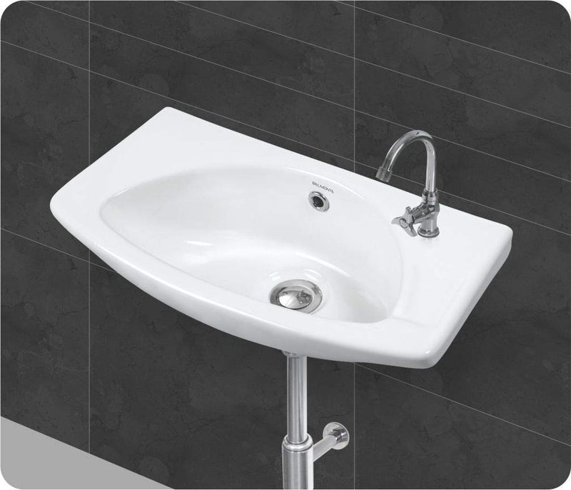 Belmonte Wall Hung Wash Basin White Glossy Finish - Image 1