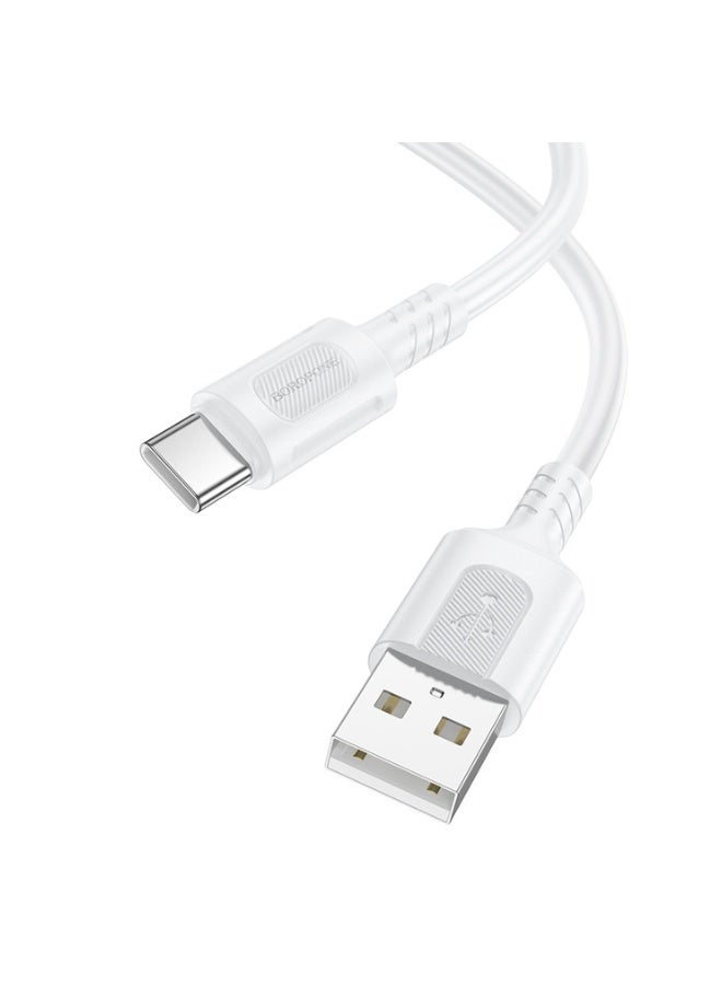 بوروفون Borofone Cable BX111 Feliz - USB to Type C - 3A 1 metre white - Image 1