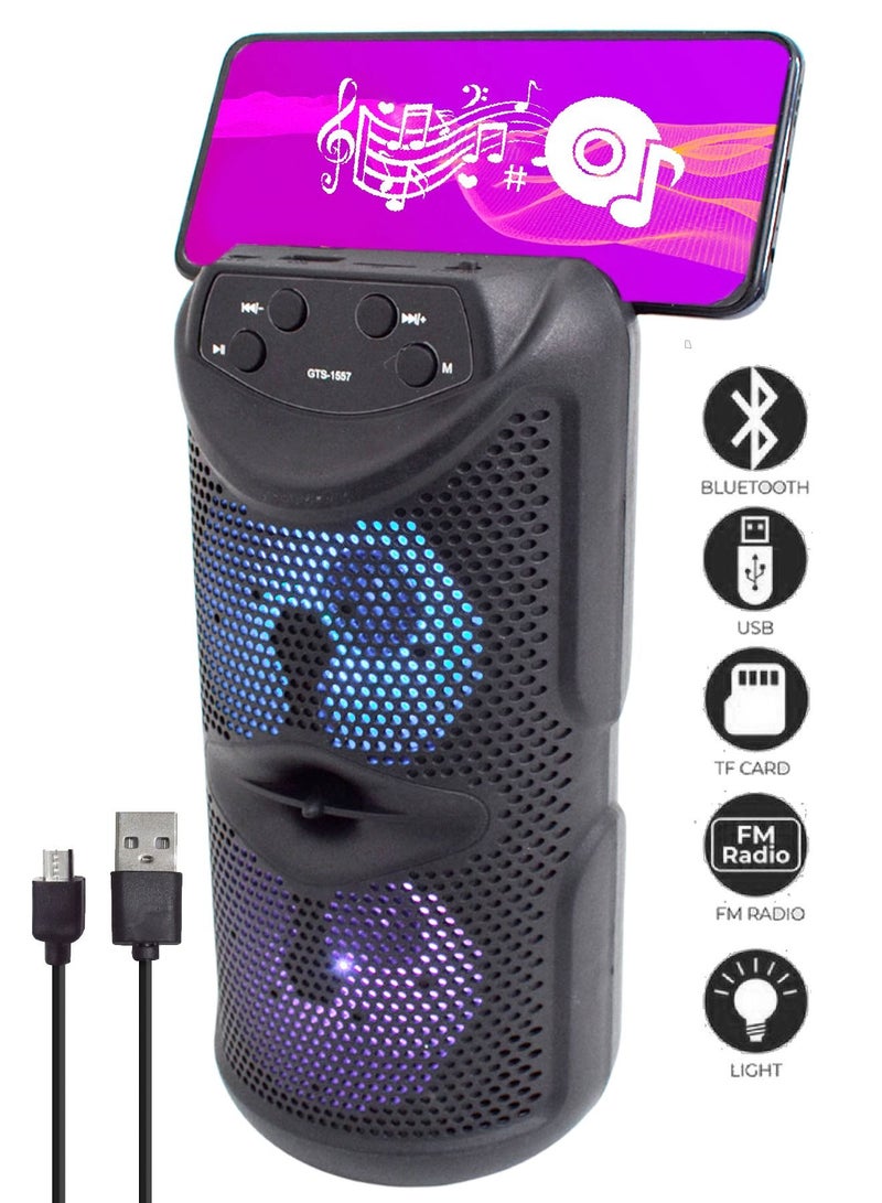 قريت نايس مكبر صوت لاسلكي يعمل بتقنية بلوتوث صوت استريو و راديو FM وذاكرة TF و مدخل USB - Image 1