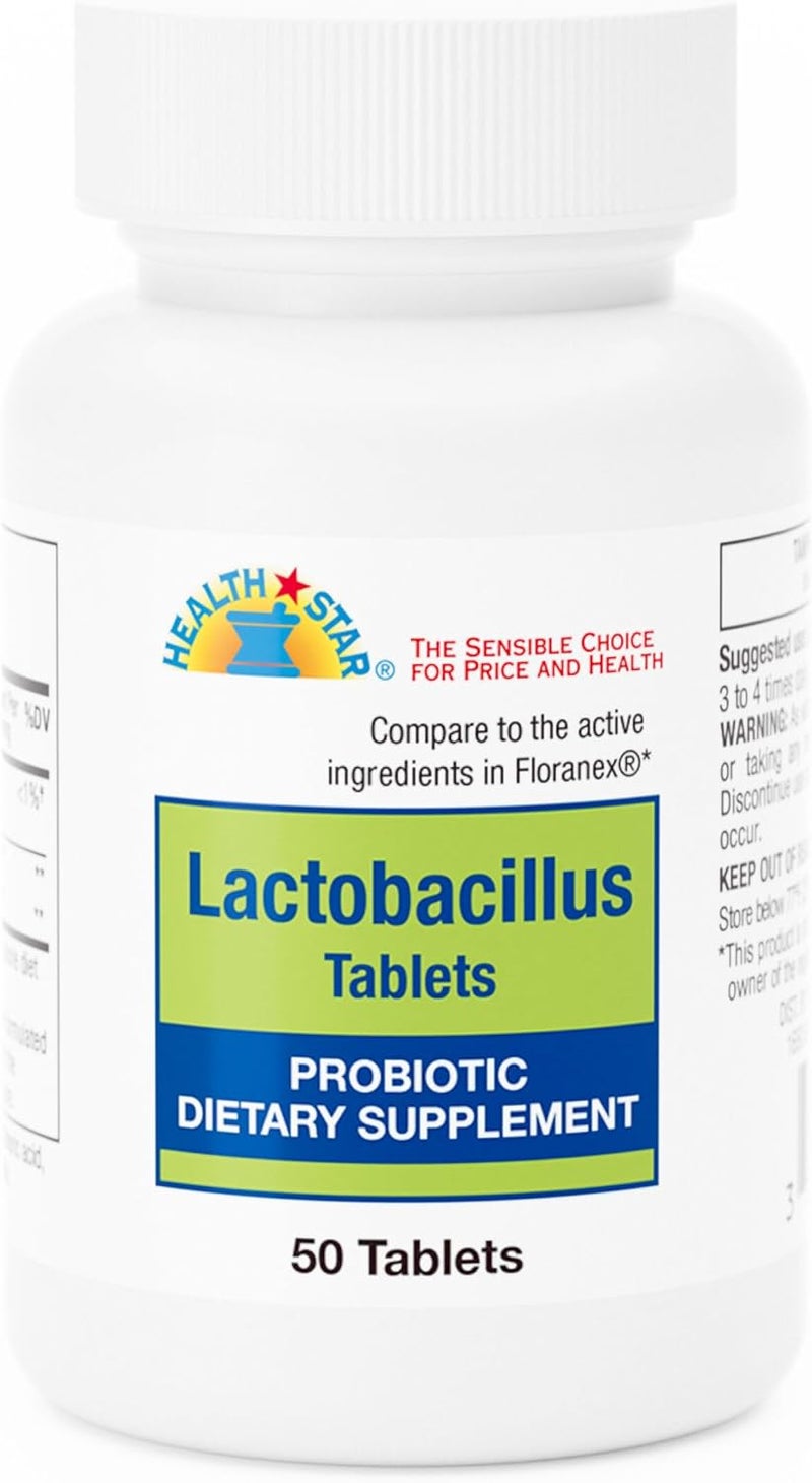 GeriCare Probiotic Lactobacillus Support Digestive Health Dietary Supplement Tablets 50 Count Pack of 1 - Image 1