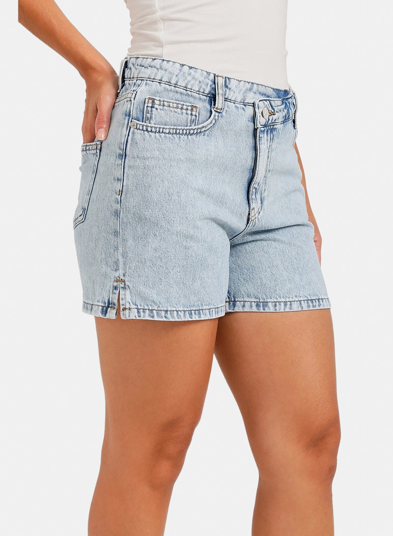 Carina Mini Denim Beach Shorts - Image 2