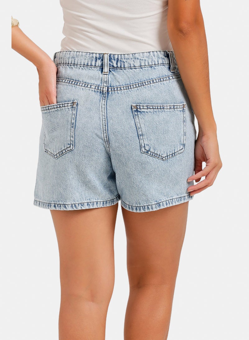 Carina Mini Denim Beach Shorts - Image 4
