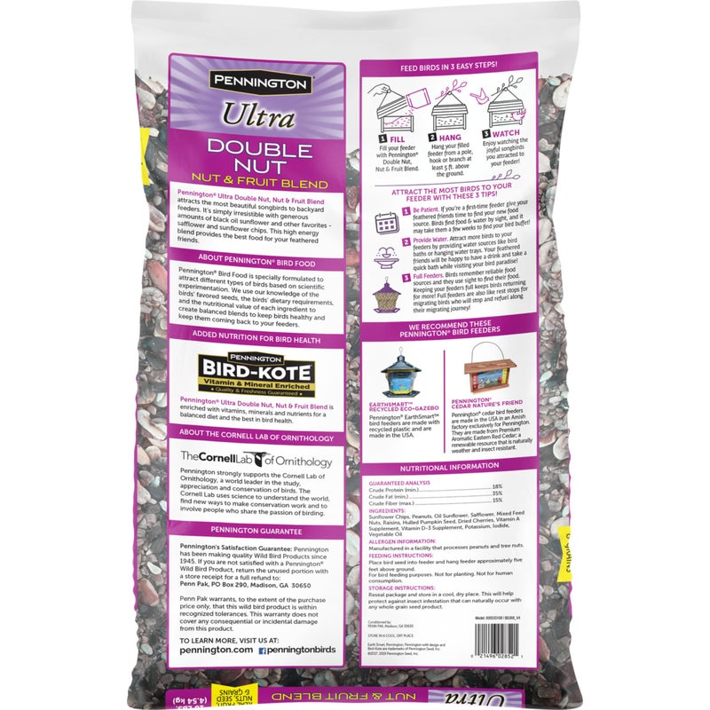 Pennington Ultra Double Nut, Nut & Fruit Blend 10lbs - Image 2