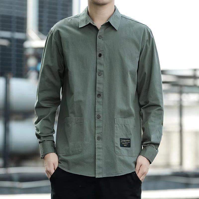 Men'S Non-Ironing Long Sleeve Multi-Pocket Workwear Shirt Men'S Shirt Loose Top Korean Style Versatile Fashion - Image 2