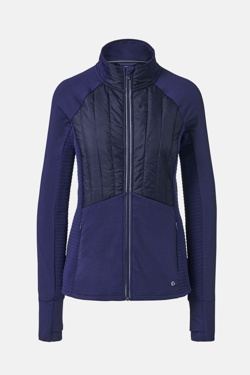 Tchibo Women Regular Fit Plain Thermal Running Jacket, Navy - Image 3