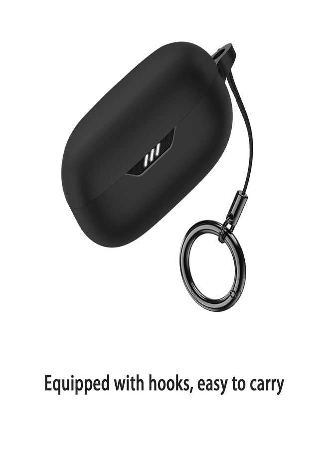 Keminsung جراب لسماعات JBL Wave Flex 2 المصنوعة من السيليكون، غطاء سماعات أذن لاسلكية، مقاوم للصدمات، فريد من نوعه، محمول، واقٍ مع حلقة تعليق (أزرق) - Image 5