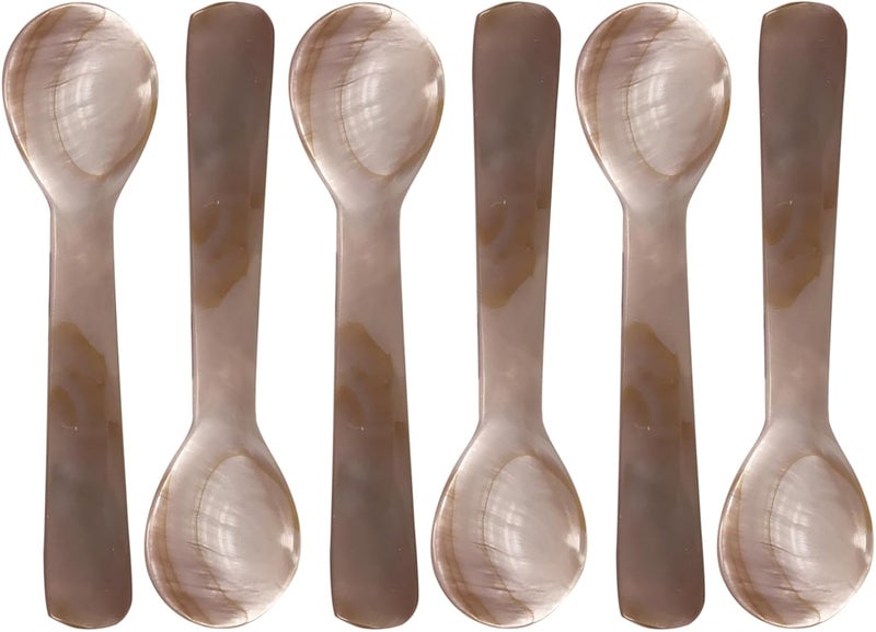 Generic 6 Pcs Mother Of Pearl Spoons For Caviar, 3.54 In, Caviar Serving Set, Dining Accessory For Ice Cream, Fish Roe, Hotels, And Home Use - Image 1
