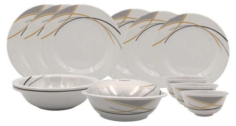 Melrich 12Pcs Melamine Dinnerware set Durable and Long lasting for kitchen Dishwasher safe - Image 1