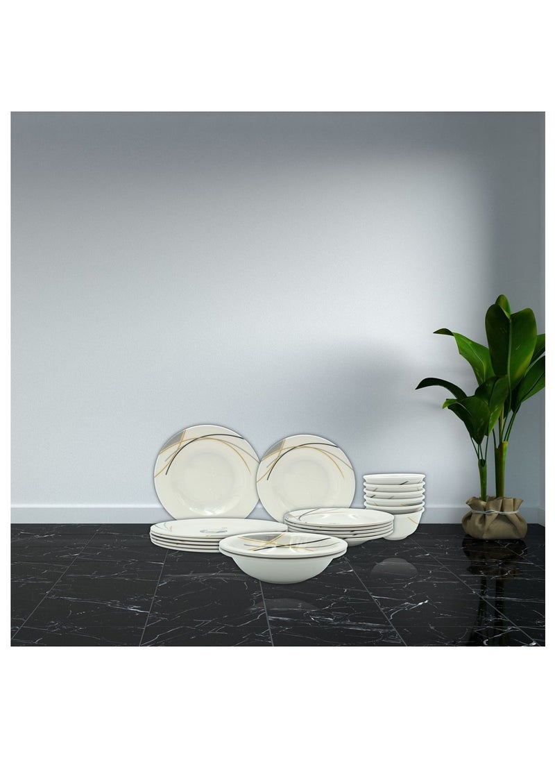 Melrich 12Pcs Melamine Dinnerware set Durable and Long lasting for kitchen Dishwasher safe - Image 3