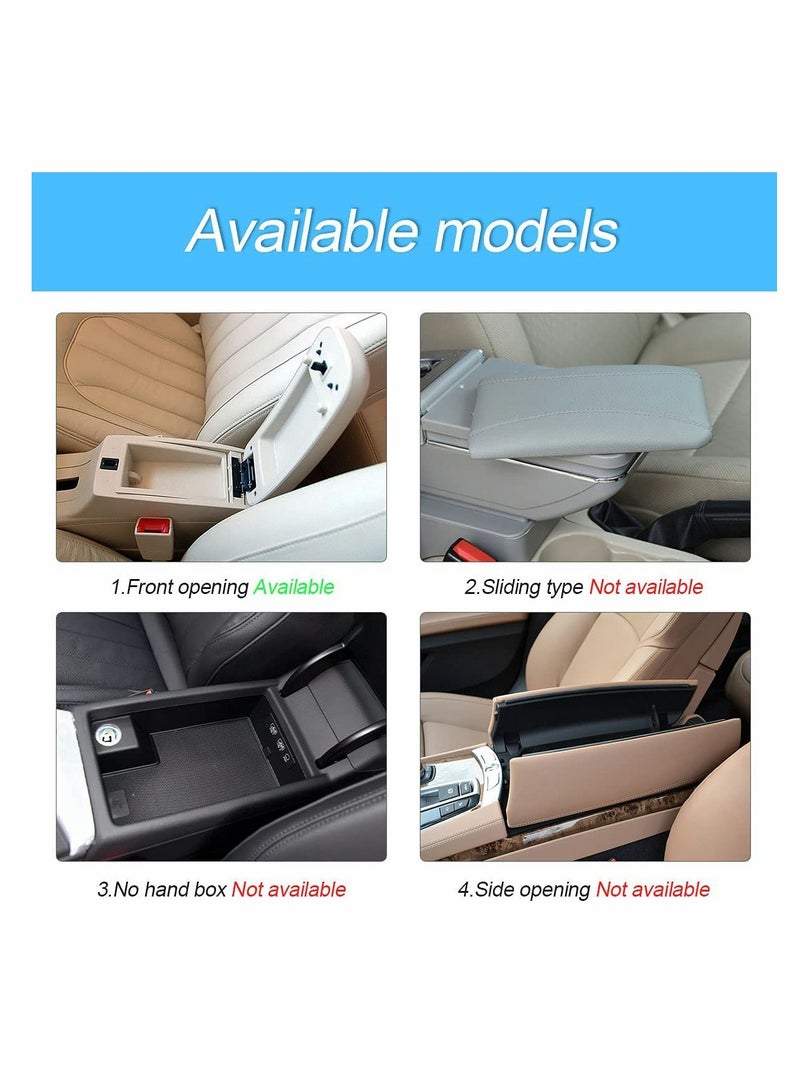 Excefore Car Leather Center Console Cushion Pad, Waterproof Armrest Seat Box Cover Fit for Cars, Vehicles, Comfort, Interior Protection Accessories (Black, 11.4"x7.4") - Image 4