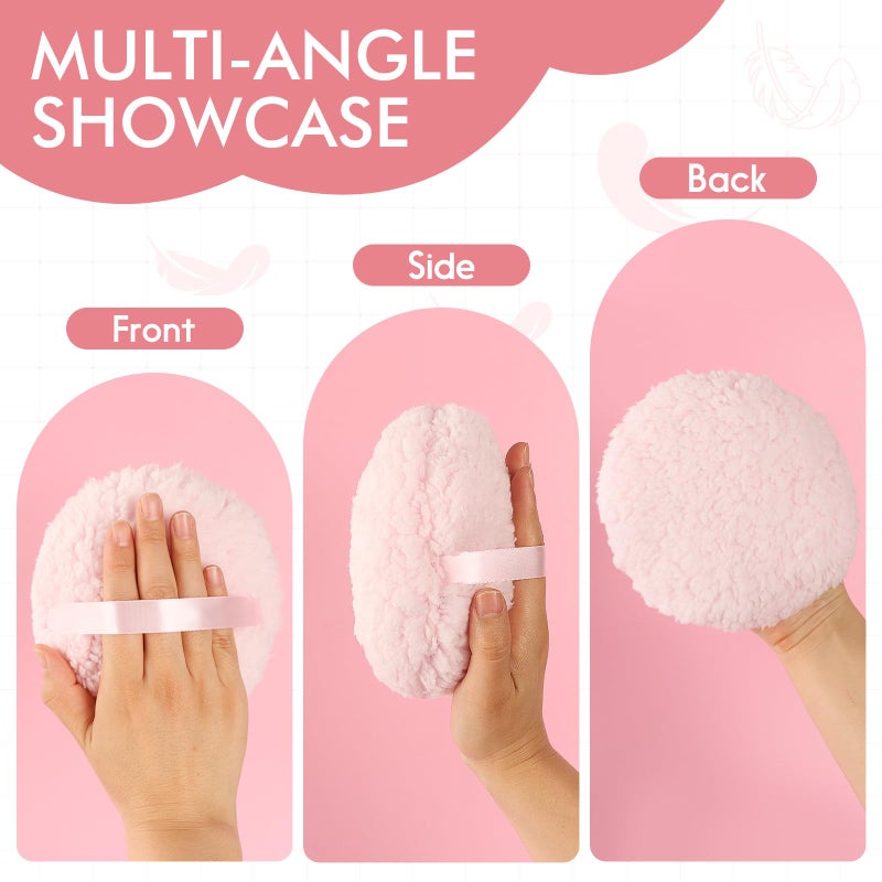 WSYUB Powder Puff, 6'' Powder Puff for Body Powder,Body Powder Puffs and Container,Oversize Dust Puffs for Women - Image 3