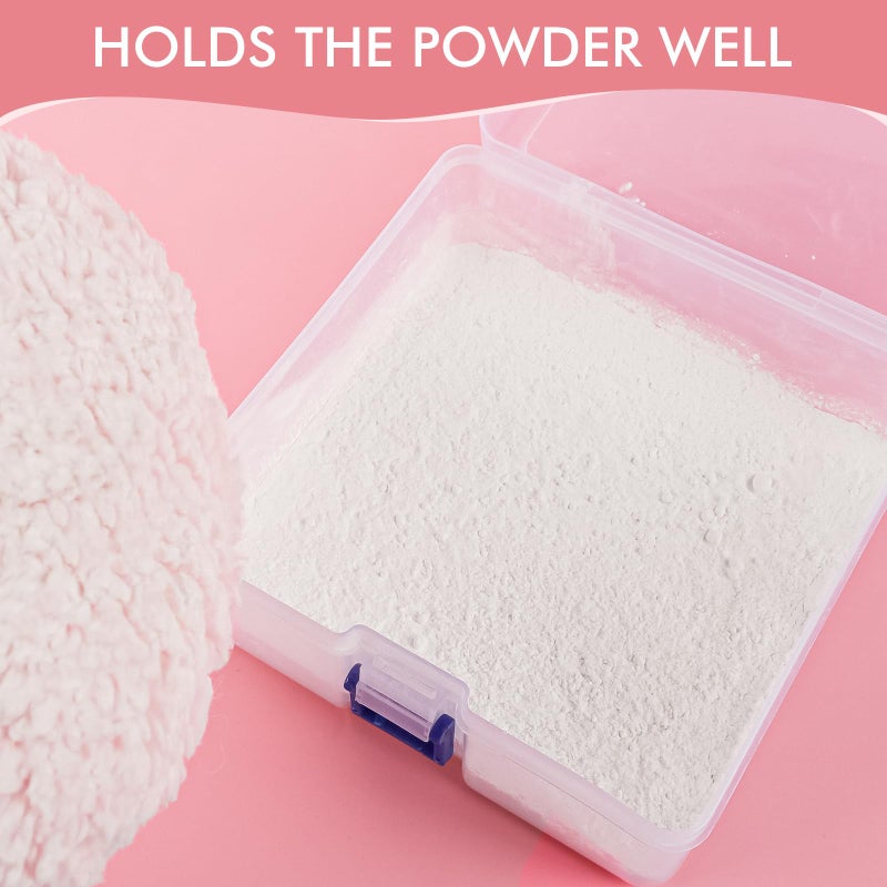 WSYUB Powder Puff, 6'' Powder Puff for Body Powder,Body Powder Puffs and Container,Oversize Dust Puffs for Women - Image 5