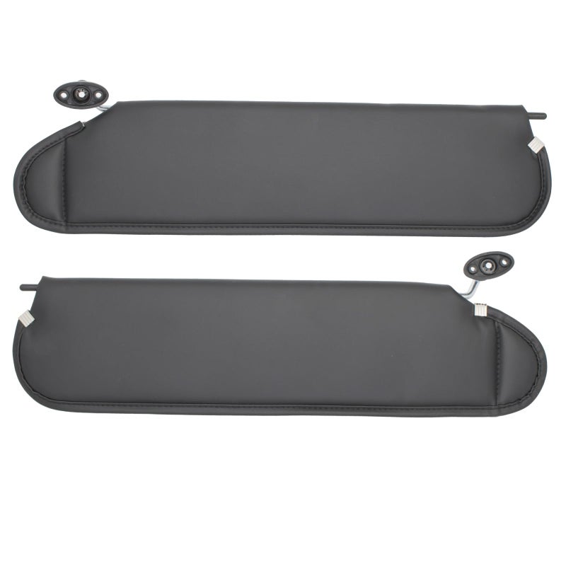NHILES Left Driver Right Passenger Sun Visor Compatible with Jeep Wrangler TJ 19972002 Sunshade Replacement Number 5EP34 LAZAE 5EP35 LAZAE Color Black