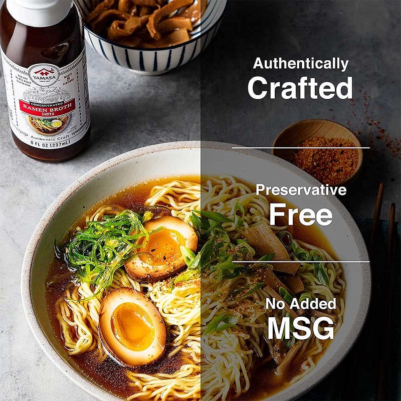 Yamasa, Artisanal Shoyu Ramen Broth Concentrate, Serves 8 Bowls, Gluten Free, No MSG Added, Certified in the Japanese Tradition, 8oz - Image 4