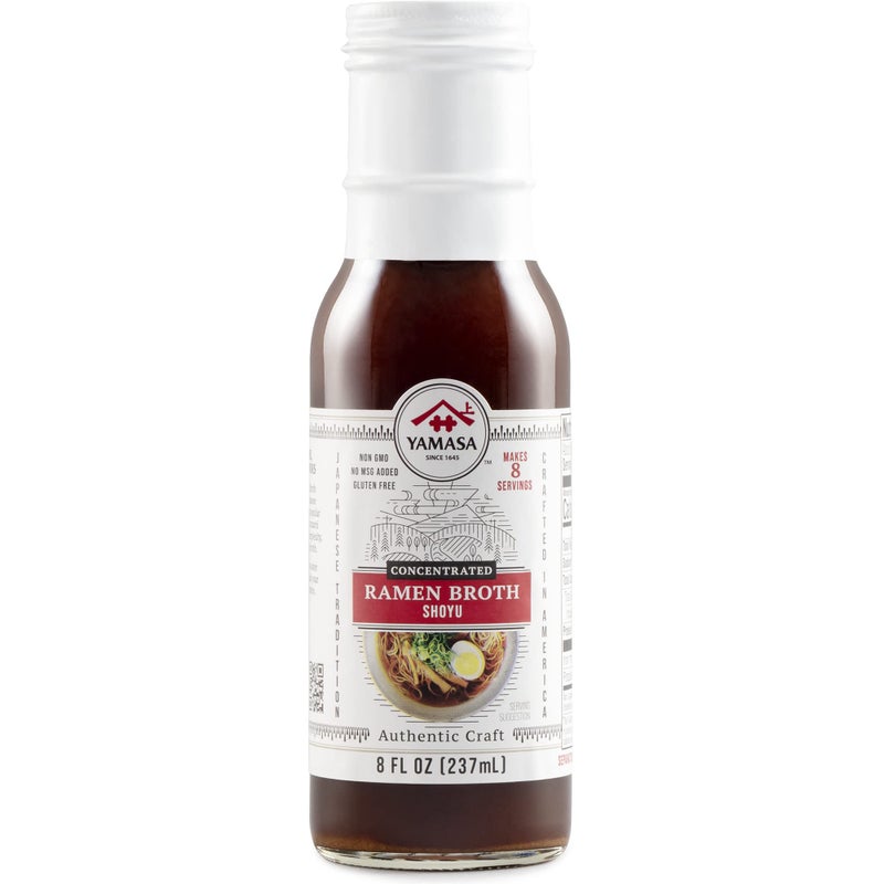 Yamasa, Artisanal Shoyu Ramen Broth Concentrate, Serves 8 Bowls, Gluten Free, No MSG Added, Certified in the Japanese Tradition, 8oz - Image 1