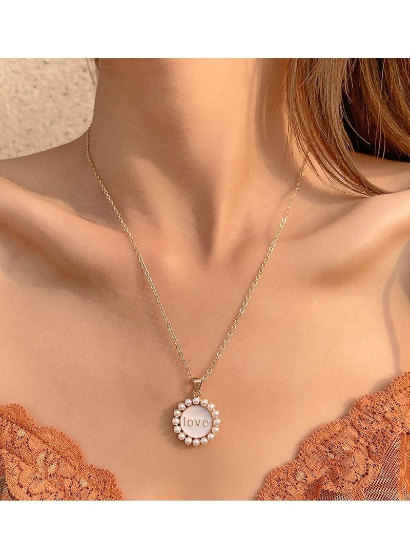 ساتينور خمر قلادة من اللؤلؤ الأبجدية - Image 2