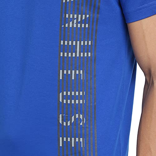 Van Heusen Athleisure Men T-Shirt - Cotton Rich - Ultra Soft, Crew Neck, Short Sleeve_60044_Lapis Blue_XL - Image 3