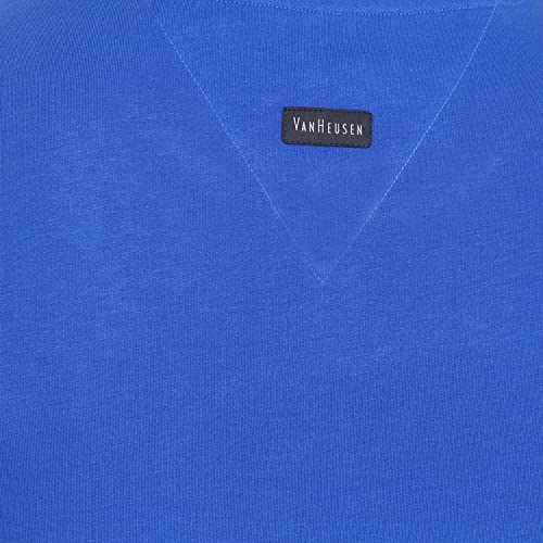 Van Heusen Athleisure Men T-Shirt - Cotton Rich - Ultra Soft, Crew Neck, Short Sleeve_60044_Lapis Blue_XL - Image 4