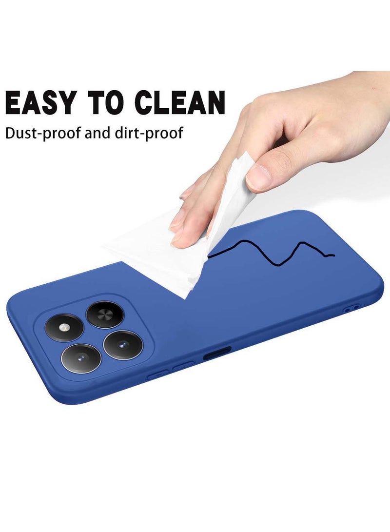 دبليو تيك غطاء من السيليكون السائل الناعم لجهاز Honor X7d 5G/4G / Honor 400 Smart 5G 2025 (MCRPSN) - أزرق بحري - Image 4