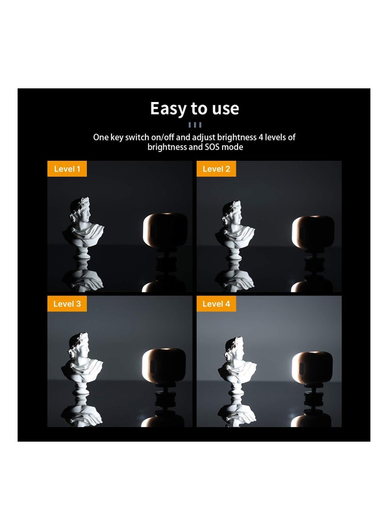 Captaintech Fill Light, LED Video Light Vlogging Soft Live Lighting 6500K, Built-in Rechargeable Battery, for iPhone, for Gopro Hero 9/ 8/ 7/ 6/ 5 Compatible with Cold Shoe and Hot Shoe - Image 5