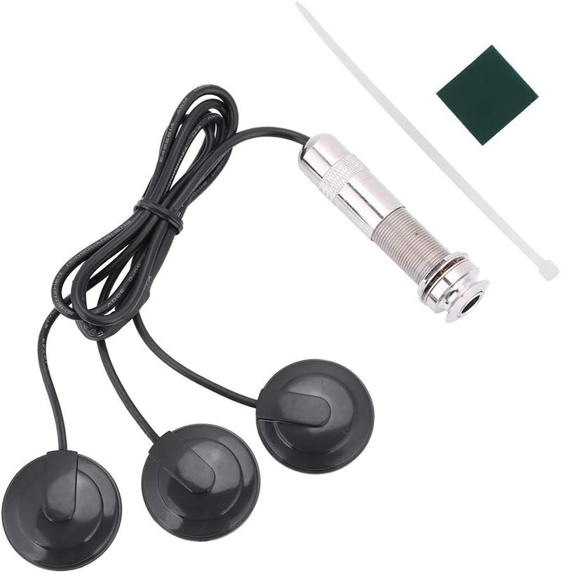 Asixx Pickups Piezo Transducer Pickup Piezo Transducer, Guitar Pickups Piezo Transducer Acoustic Guitar Pickup Piezo Transducer, with 3 Transducers for Guitar - Image 2