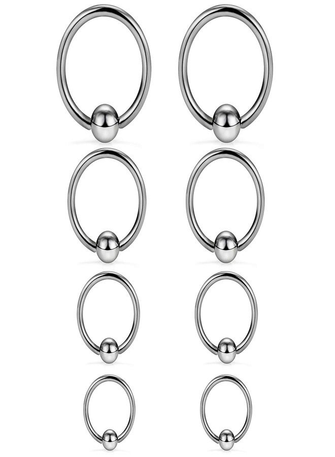 SCERRING 8PCS 14G G23 Titanium Captive Bead Ring Nose Rings Hoop Helix Daith Cartilage Tragus Earrings Nipple Eyebrow Body Piercing 10mm 12mm 14mm 16mm - Image 5