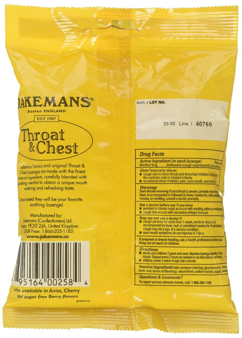 JAKEMANS Honey Lemon Menthol Throat Lozenges, 30 CT - Image 3