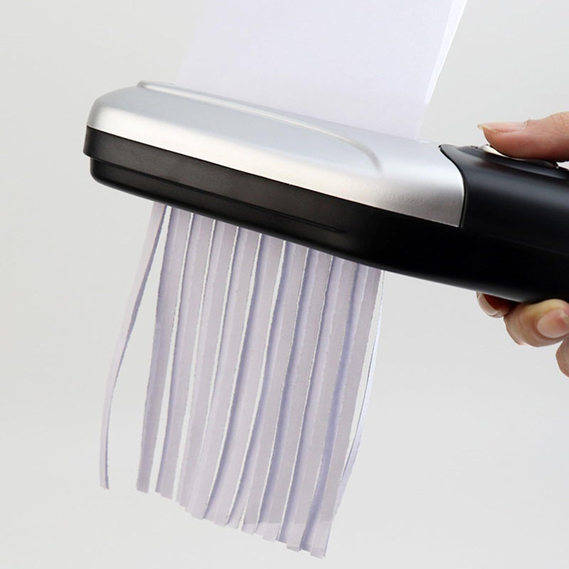 Manual Handheld Paper Shredder Portable USB Battery Operated Cutting Tool For Confidential Documents ABS Plastic - Image 4