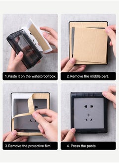 HomarKet 2-Pcs Heightening Plastic Wall Switch Waterproof Clear Cover Box Heighten Universal Plug Socket Cover Wall Light Panel Socket Doorbell Flip Cap Cover(Heightening 2cm)  - Image 3