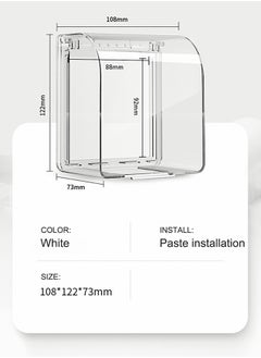 HomarKet 2-Pcs Heightening Plastic Wall Switch Waterproof Clear Cover Box Heighten Universal Plug Socket Cover Wall Light Panel Socket Doorbell Flip Cap Cover(Heightening 2cm)  - Image 2