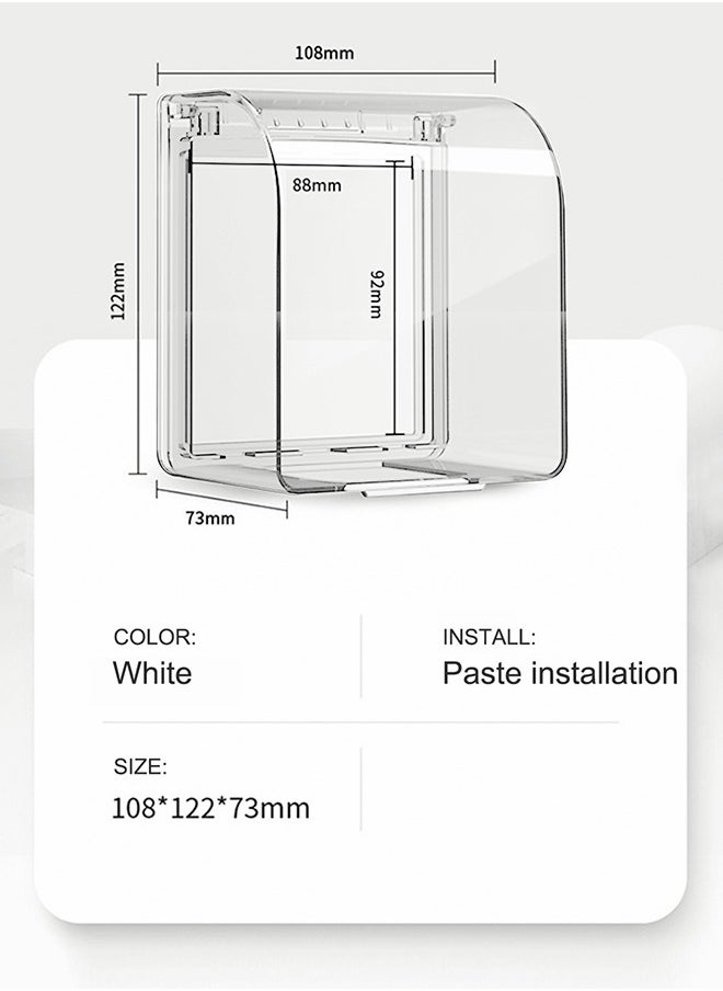 HomarKet 2-Pcs Heightening Plastic Wall Switch Waterproof Clear Cover Box Heighten Universal Plug Socket Cover Wall Light Panel Socket Doorbell Flip Cap Cover(Heightening 2cm)  - Image 2
