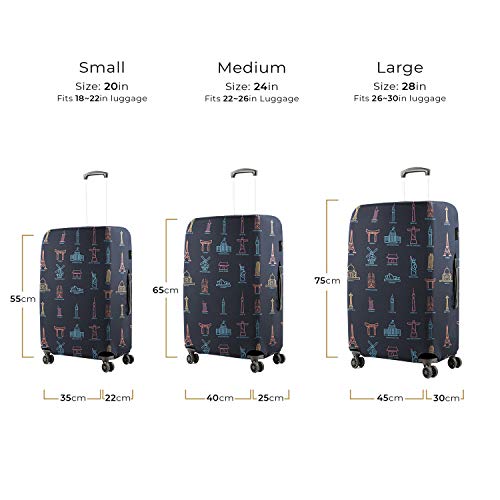 Nasher Miles Eco Friendly Polyester 65 (24 Inch) Medium Protective Luggage Cover (Black) - Image 4