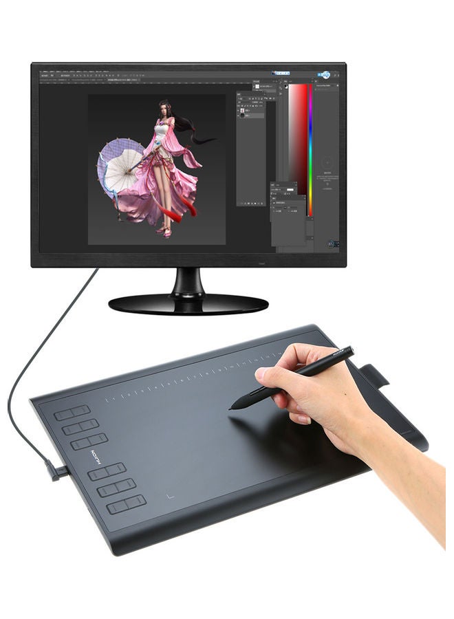 هيون تابلت احترافي لتصميم الرسومات الرقمية أسود - Image 4