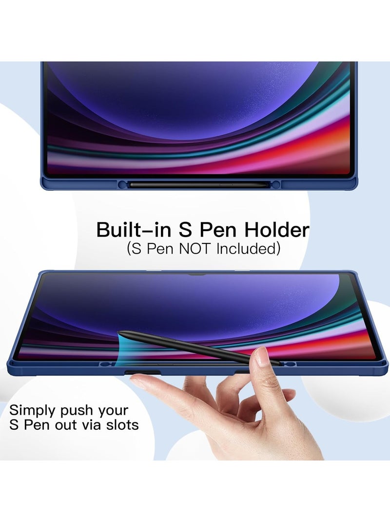 DUSALA Case for Samsung Galaxy Tab S9 Ultra 14.6 Inch with S Pen Holder, Soft TPU Tri-Fold Stand Protective Tablet Cover, Support S Pen Charging, Auto Wake/Sleep - Image 3