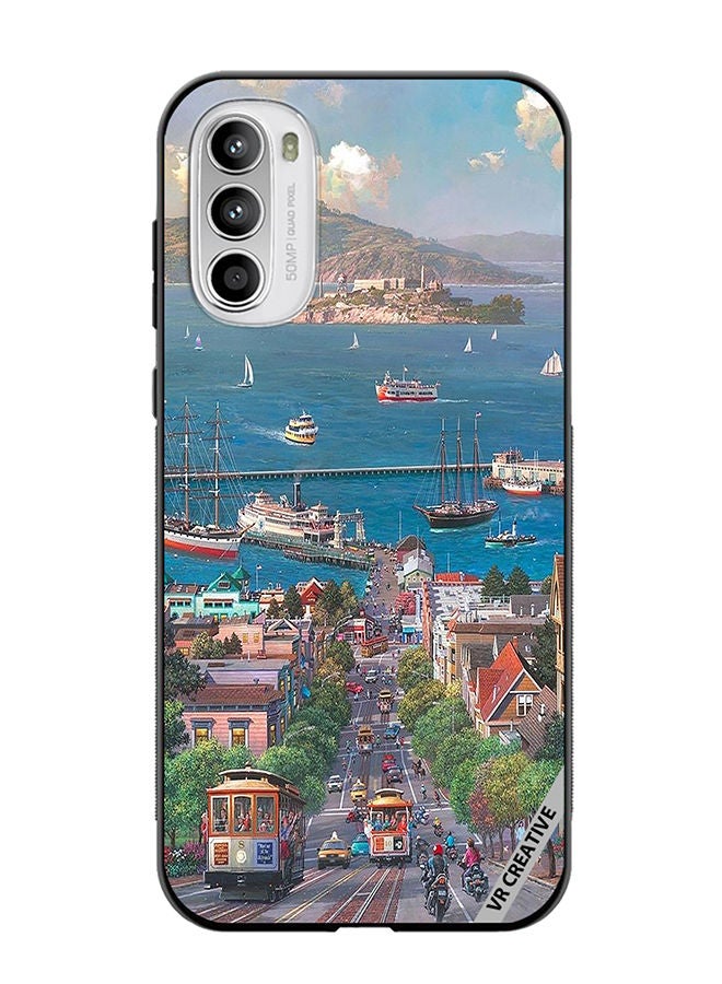 VR CREATIVE Protective Case Cover For Motorola Moto G82 Park West Gallery Design Multicolour - Image 1