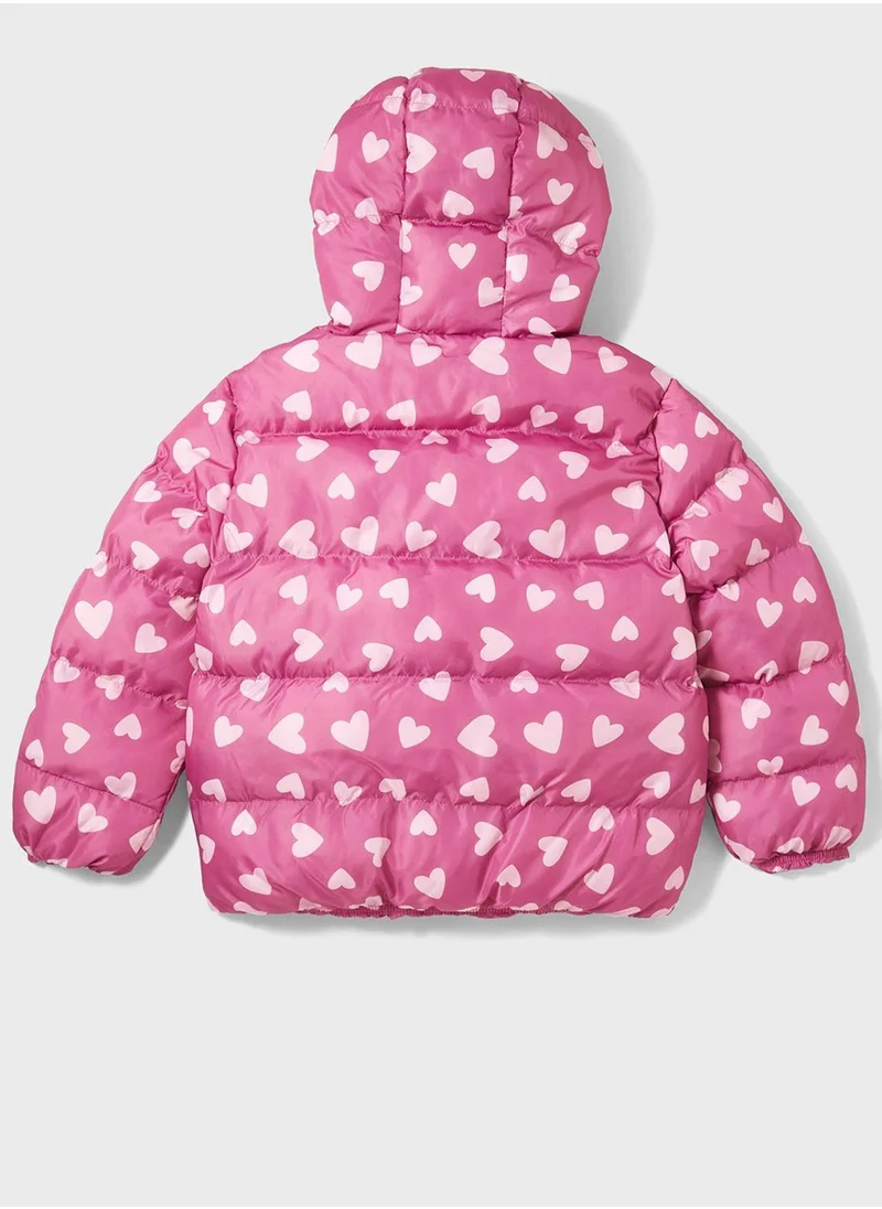 جون Kids Heart Printed Basic Jacket