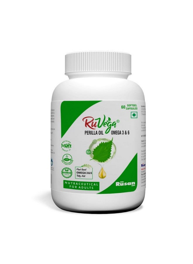 Rusan RuVega™ Perilla Oil Plant Based OMEGA-3 Fatty Acid Softgel Capsules (Pack of 1 (60 Count)) - Image 4