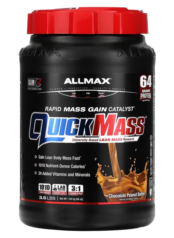 Allmax QuickMass Rapid Mass Gain Catalyst Chocolate Peanut Butter 3.5 lbs (1.59 kg) 